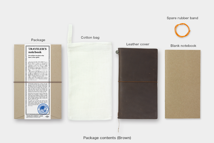 Traveler's Notebook Starter Kit (Regular Size) - Brown (13715006) — in use