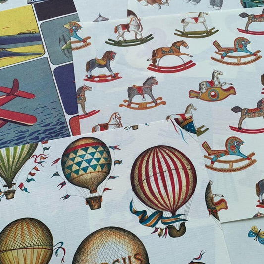 Rossi Vintage Toy Theme Italian Paper — detail view