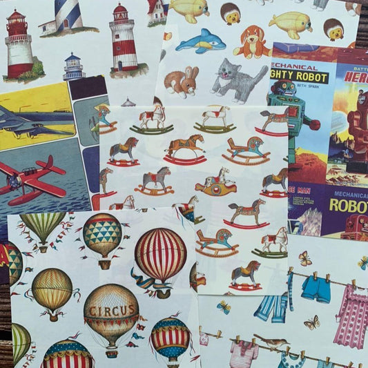 Rossi Vintage Toy Theme Italian Paper — front view