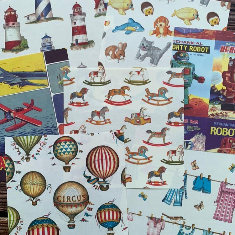 Rossi Vintage Toy Theme Italian Paper — front view