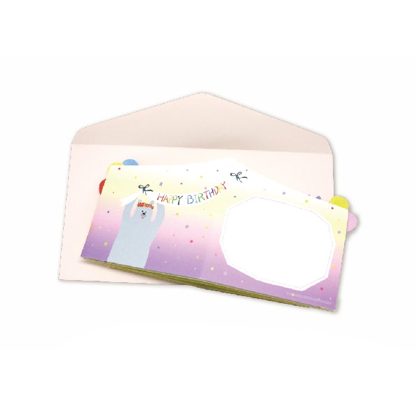 D'Won 3D Pop Up Birthday Card — Animal Parade — flat lay