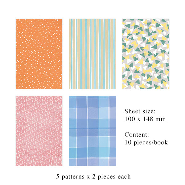 Hitotoki Masking Tape Book (Postcard Size) Pattern — in use