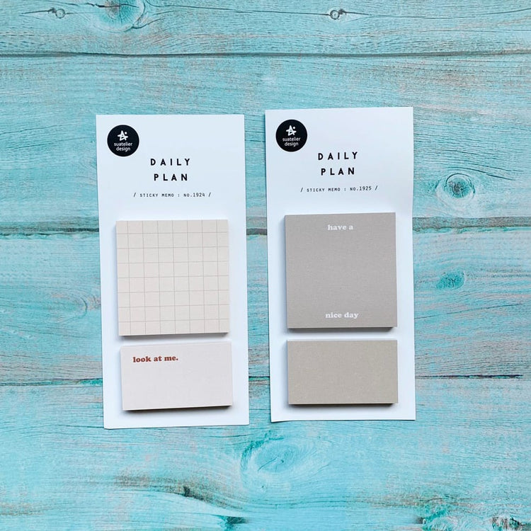 Suatelier Daily Plan 19 Sticky Memo — with packaging
